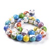 Handmade Printed Porcelain Beads PORC-M003-08B-2