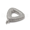 Rack Plating Brass Micro Pave Cubic Zirconia Pendants KK-D359-35P-2
