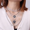 Alloy Disc Pendant Multi Layered Necklaces for Women FS-WGAC560-06-1