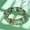 Natural Lodolite Quartz Bead Stretch Bracelets for Women Men BJEW-C097-01-2