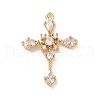 Brass Micro Pave Cubic Zirconia Pendants KK-P301-03D-G-1