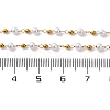 304 Stainless Steel & Round ABS Plastic Imitation Pearl Link Chain Necklaces NJEW-U026-19G-5