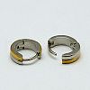 Personalized Unisex 304 Stainless Steel Huggie Hoop Earrings EJEW-G120-37C-2