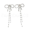 Crystal Rhinestone & Clear Cubic Zirconia Stud Earrings EJEW-C037-01D-P-1
