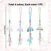 4Pcs Acrylic & Glass Mobile Straps HJEW-DR00060-2