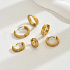 3 Pairs Vintage Frosted Brass Hoop Earring Sets MK3125-1-4