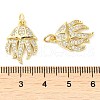 Rack Plating Brass Micro Pave Clear Cubic Zirconia Pendants KK-M260-02G-3