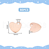 Unicraftale 80Pcs Ion Plating(IP) 201 Stainless Steel Charms STAS-UN0059-81RG-3