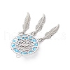 Handmade Glass Seed Beads Pendants PALLOY-MZ00766-03-4