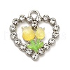 Platinum Alloy Glass Pendants FIND-Z068-05P-02-1