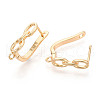 Brass Hoop Earring Findings KK-N267-24G-3