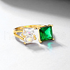 925 Sterling Sliver with Colorful Cubic Zirconia Cuff Rings for Women IF0840-3