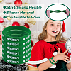 CREATCABIN 12Pcs Christmas Themed Silicon Cord Bracelets BJEW-CN0001-07-5
