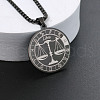 201 Stainless Steel Pendant Necklaces with Alloy Box Chain WGA45A6-19-1