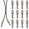 CHGCRAFT 12Pcs Alloy Cord Ends FIND-CA0009-70B-1