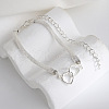 Double Heart Alloy Link Anklets for Women FS-WGD65A5-02-2