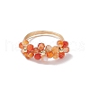 4Pcs Natural Gemstone Rings RJEW-TA00198-3