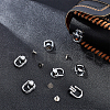 Gorgecraft 20 Sets Alloy D Ring Head Screwback Button PURS-GF0001-02P-5