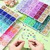 DIY Disc Polymer Clay & CCB Plastic Beads Jewelry Making Findings Kits DIY-YW0010-54A-4