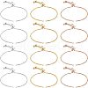  12Pcs 3 Colors Brass Box Chain Slider Bracelet Making KK-NB0001-79-1