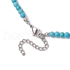 Synthetic Turquoise Sea Turtle & Starfish Pendant Beaded Necklaces NJEW-JN05210-01-5