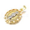 Brass Micro Pave Cubic Zirconia Pendants KK-Z102-07G-01-2