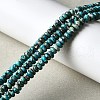 Synthetic Silver Line Turquoise Beads Strands G-L617-E03-2x4mm-1