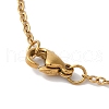 Ion Plating(IP) 304 Stainless Steel Crystal Rhinestone Flower Pendant Necklaces NJEW-K274-04G-3