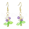 Glass Pearl & Acrylic Dangle Earrings EJEW-JE06325-02-4