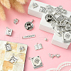 50Pcs 10 Style Tibetan Style Alloy Pendant Rhinestone Settings FIND-CJ0001-13-5
