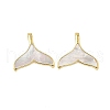 Brass Shell Pendants KK-B139-09G-1