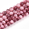 Transparent Baking Painted Glass Beads Strands DGLA-N009-10mm-03-2