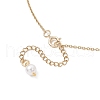 Natural Mixed Stone & Shell Pearl Round Beaded Necklaces NJEW-JN05302-01-5