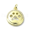 Brass Micro Pave Claer Cubic Zirconia Pendants KK-H475-45G-1