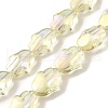 Transparent Electroplate Glass Beads Strands EGLA-F159-FR03-1