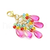 2Pcs 2 Colors Glass Beaded Pendant Decorations HJEW-JM02801-6