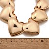 Iron 3D Heart Link Chain Choker Necklaces for Women NJEW-V003-02G-3