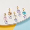 Star/Octagon Glass Pendant Decorations HJEW-JM01044-5