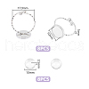Unicraftale DIY Blank Dome 304 Stainless Steel Open Cuff Ring Making Kits DIY-UN0055-80-3