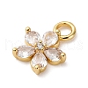 Brass Micro Pave Cubic Zirconia Pendants KK-I276-05G-02B-2