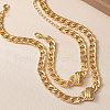 Heart Alloy Chain Necklaces & Link Bracelets Sets FS-WG6E79C-02-3