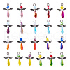 21Pcs Angel Glass Pendants PALLOY-TAC0129-3