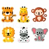 Lion/Tiger/Elephant/Monkey Zebra/Giraffe Silicone Focal Beads SIL-FS0001-19-1
