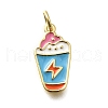 Brass Enamel Pendants KK-P295-03G-1