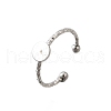 304 Stainless Steel Cuff Ring Components RJEW-H250-03D-P-1