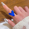 3Pcs Heart Brass with Acrylic Adjustable Finger Rings for Women FS-WG6A11D-05-3
