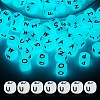 20Pcs Luminous Cube Letter Silicone Beads 12x12x12mm Square Dice Alphabet Beads with 2mm Hole Spacer Loose Letter Beads for Bracelet Necklace Jewelry Making JX437U-1
