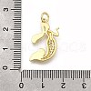 Brass Micro Pave Clear Cubic Zirconia Pendants KK-F899-06G-3