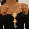 Elegant Geometric Tassel Brass Pendant Necklaces for Women's Holiday Party Accessories LR5784-3-2