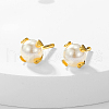 Elegant Stainless Steel Imitation Pearl Stud Earrings for Women FV8306-4